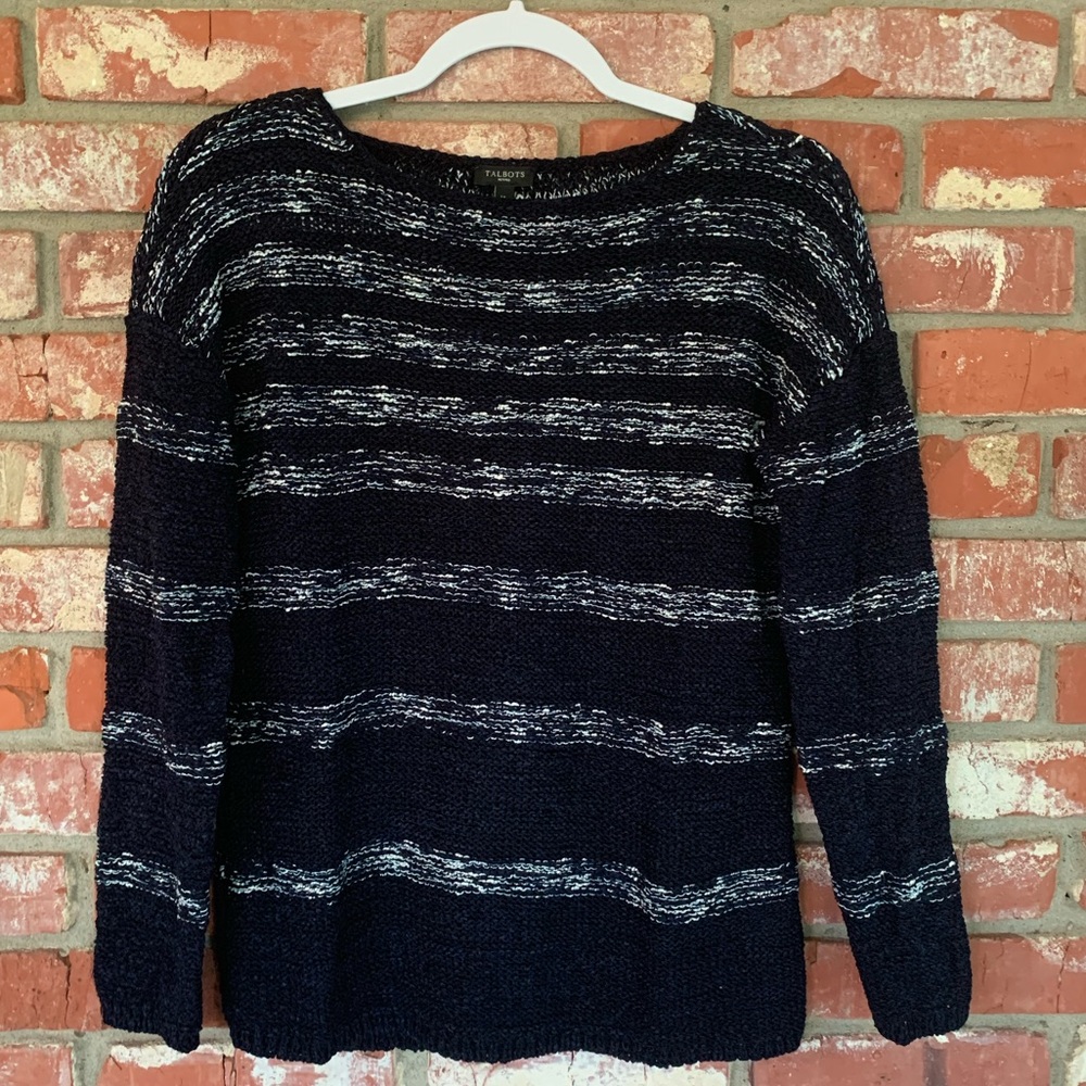 Navy Blue Stripe Sweater